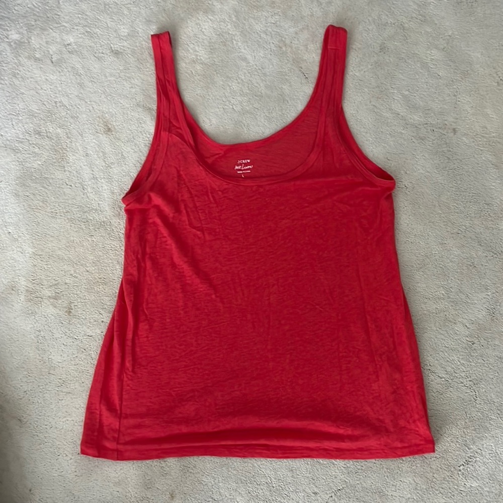 J crew. 100% Linen Tank top. Size L. Like new.